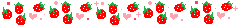 a border of strawberries, hearts, and little sparkles